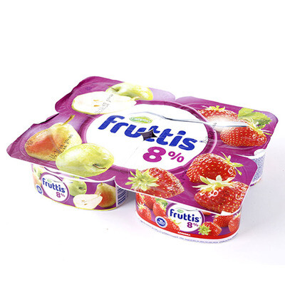 俄罗斯原装进口8%果粒酸奶 fruttis果肉杯酸益生菌多口味两联包邮