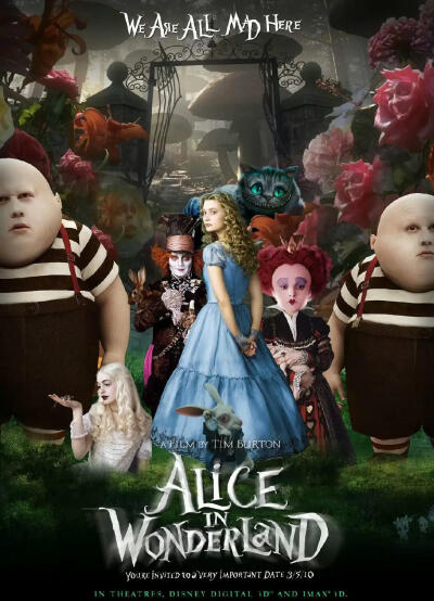 (alice in wonderland)是迪士尼的一部3d立体电影,其灵感来自于英国