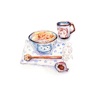 手绘水彩 美食艺术 食物 插图插画 涂鸦绘图 水粉彩铅 手帐素材 吃货