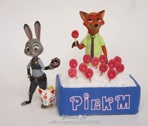 【超轻粘土】疯狂动物城 zootopia pawpsicle 狐兔 爪爪冰棒 by:@pink