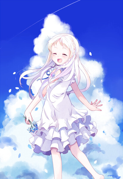 『沫沫』动漫原创 插画手绘 二次元 少女 唯美 萌 可爱 未闻花名 面码