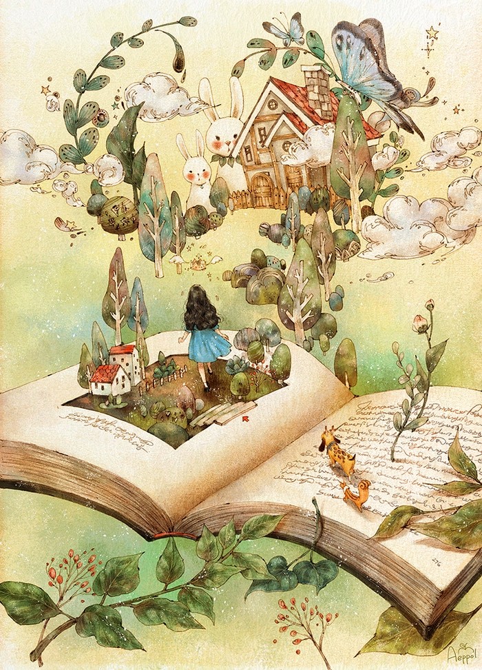 aeppol 唯美插画 森系 清新 壁纸,女生头像
