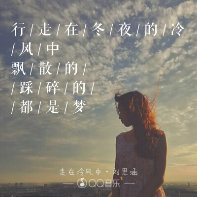《走在冷风中》-行走在冬夜的冷风中,飘散的,踩碎的都是梦