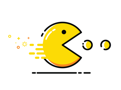 pacman吃豆人icon小图案趣味设计dribbble