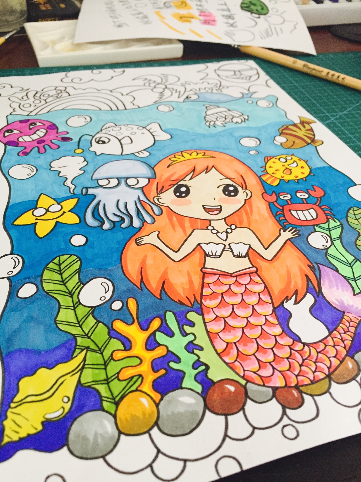 幼儿画简笔画图片《教你画美人鱼的简笔画教程》 肉丁儿童网