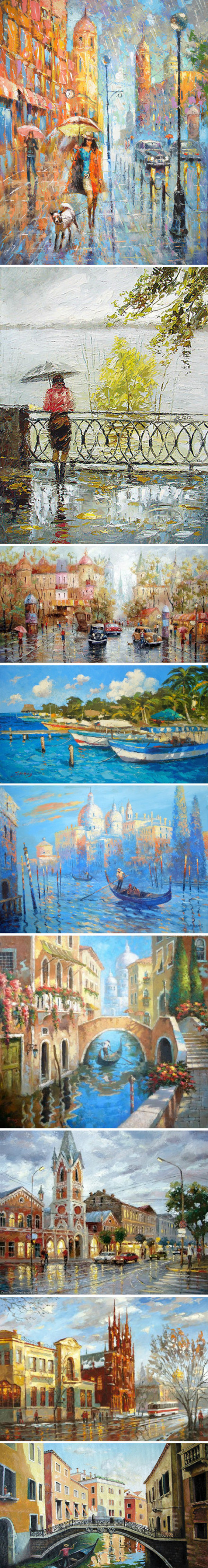 俄罗斯当代印象派画家dmitrispiros作品