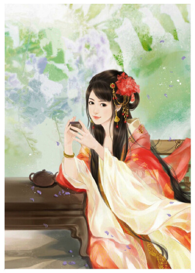 手绘 古风女子