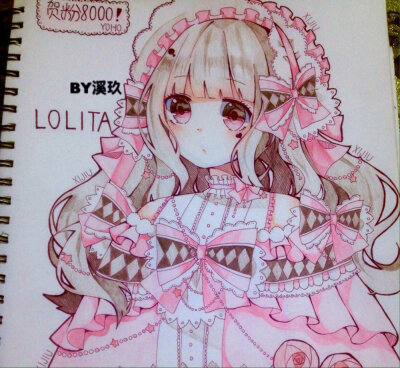 手绘 彩铅 少女