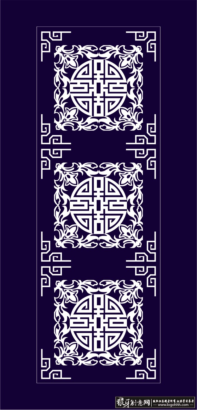 背景素材 传统花纹矢量图 古典边框 中国风花纹边框背景 中式纹样