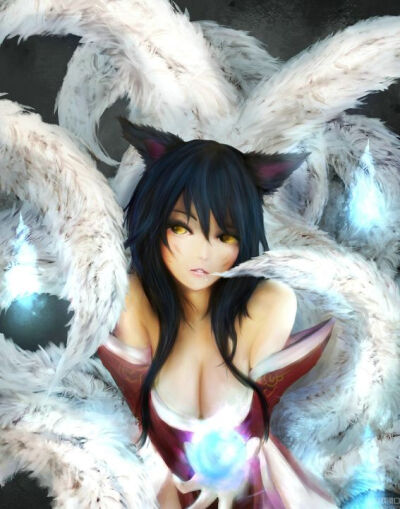 英雄联盟 lol 阿狸 萌图 可爱 九尾妖狐 游戏 ahri