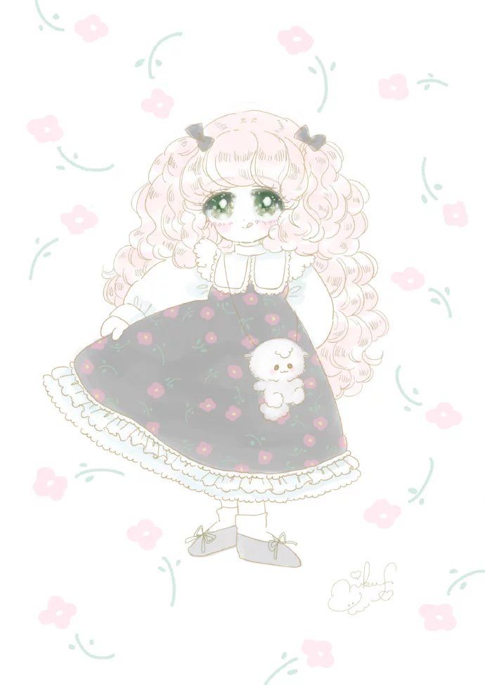 电脑壁纸 插画 文字 动漫 平铺 萌物 软妹 少女心 粉色 卡通 可爱