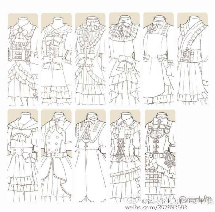 各种风格の洛丽塔裙装设计参考 洋服 服装设计 服装素材 堆糖 美图壁纸兴趣社区