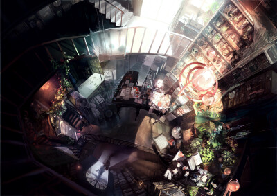 the drugstore h2so4kancel[pixiv p站/场景/俯视/唯美/手绘/侵删