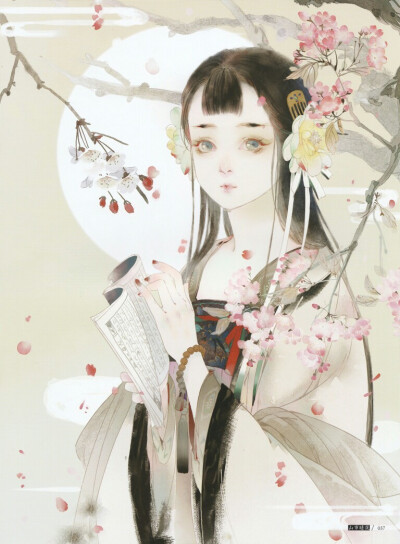 桃花 古风插画