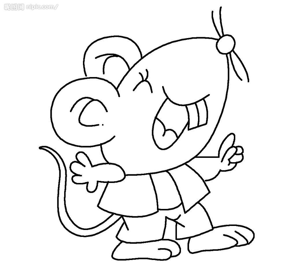 可爱的小老鼠简笔画画法图片步骤💛巧艺网