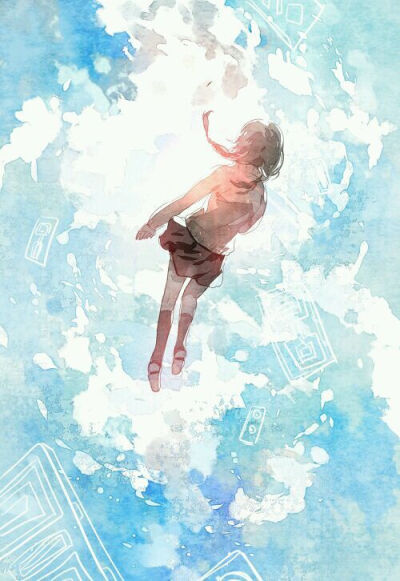 天空 小清新 少女