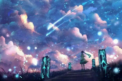 星空下的女孩