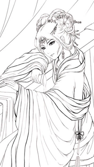 点赞  评论  手绘～线搞～古风～黑白 0 24 南鸢sj  发布到  线稿