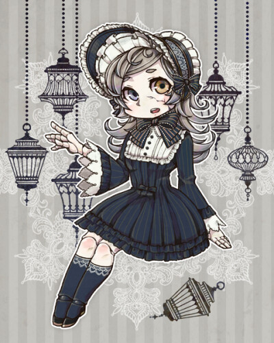 插画 人物 萝莉 洋服 洛丽塔 洋装 lolita ゛ [pixiv]