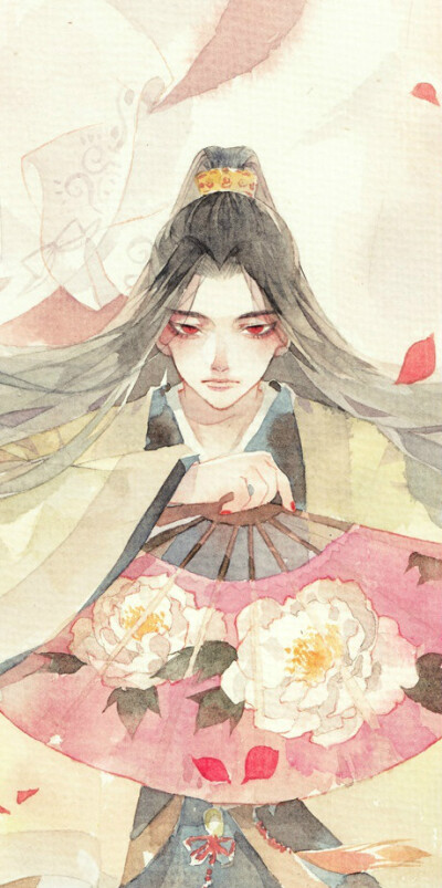 绘师微博:零届#水彩古风插画