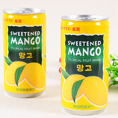 代购韩国零食进口饮料 lotte韩国乐天芒果汁mango汁饮料180ml饮品