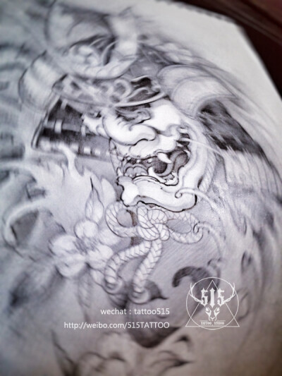 水墨纹身 #传统纹身 #中国风纹身 #般若纹身#鬼武士热