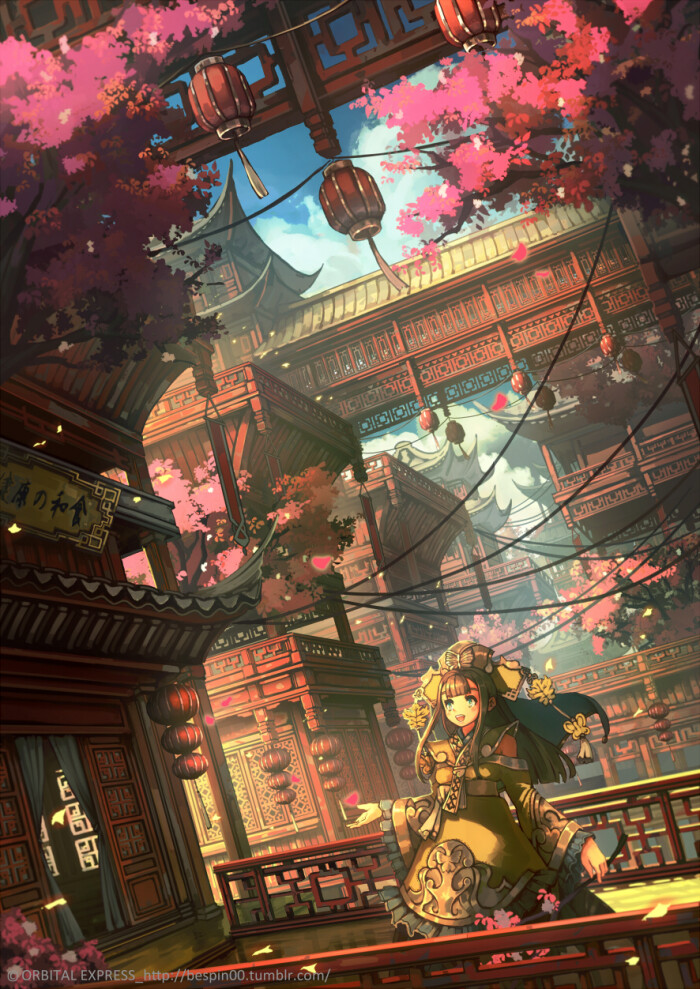 少女,风景,古风,樱花,唯美,高清