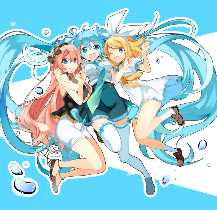 二次元 动漫 同人 镜音双子miku 巡音 可爱 萌