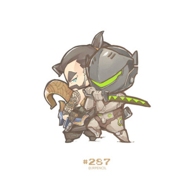 守望先锋#overwatch#hanzo#genji#半藏#源氏# cr: jrpencil