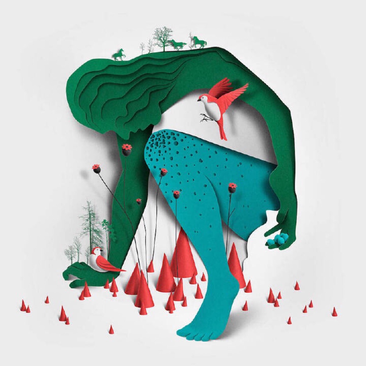 eiko ojala,爱沙利亚共和国知名剪纸,插画,平面设计艺术家.