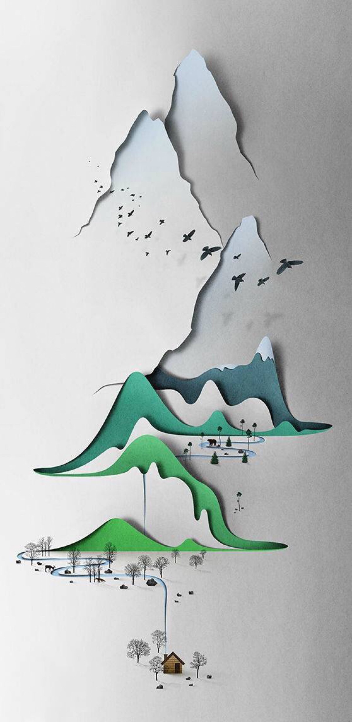 eiko ojala,爱沙利亚共和国知名剪纸,插画,平面设计艺术家.