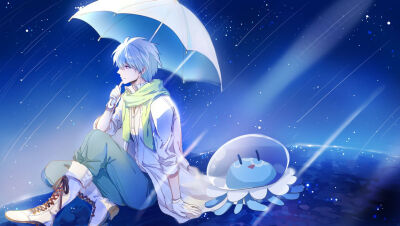 雨伞,男生,梦幻