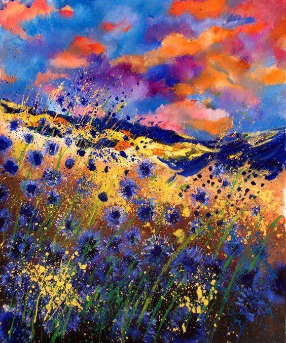 来自艺术家 pol ledent 艳丽的风光绘画作品一组