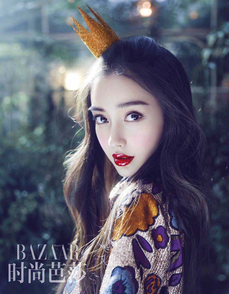 angelababy 时尚芭莎 森林童话公主