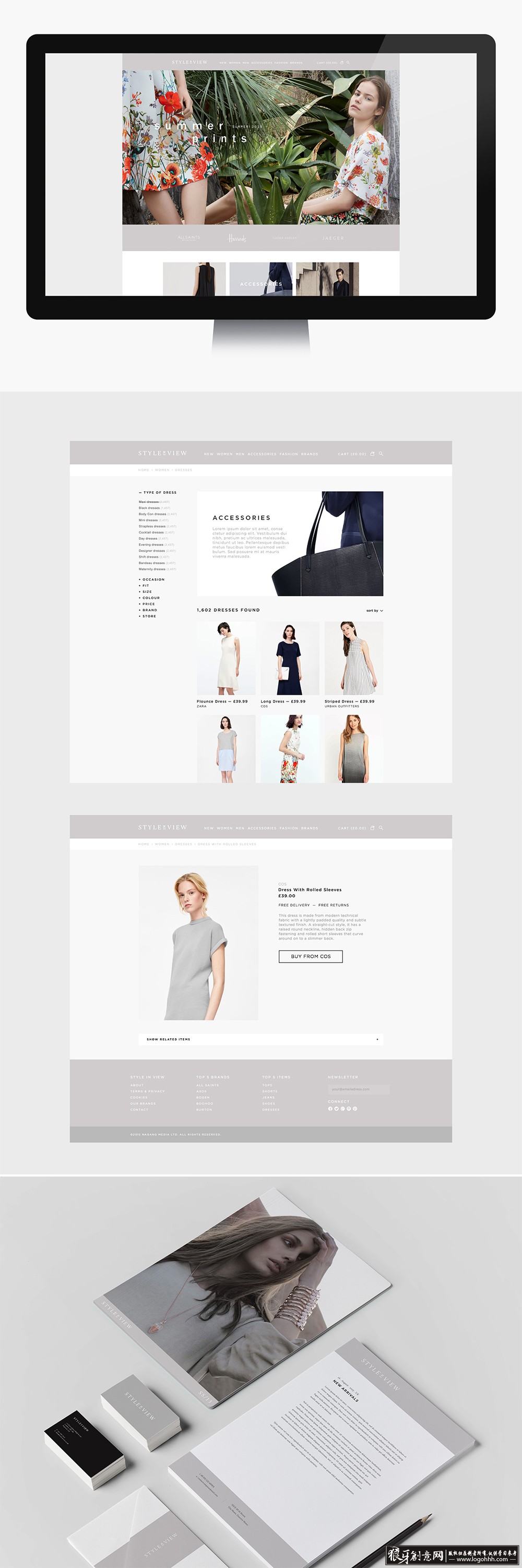 ui/app/酷站 服装网页设计 服装品牌设计 简约服装 界面设计 服装杂志