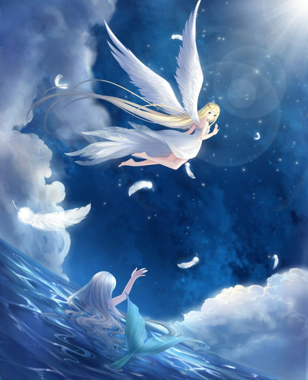 【依傍在天使的翅膀上,从这里飞向天际.