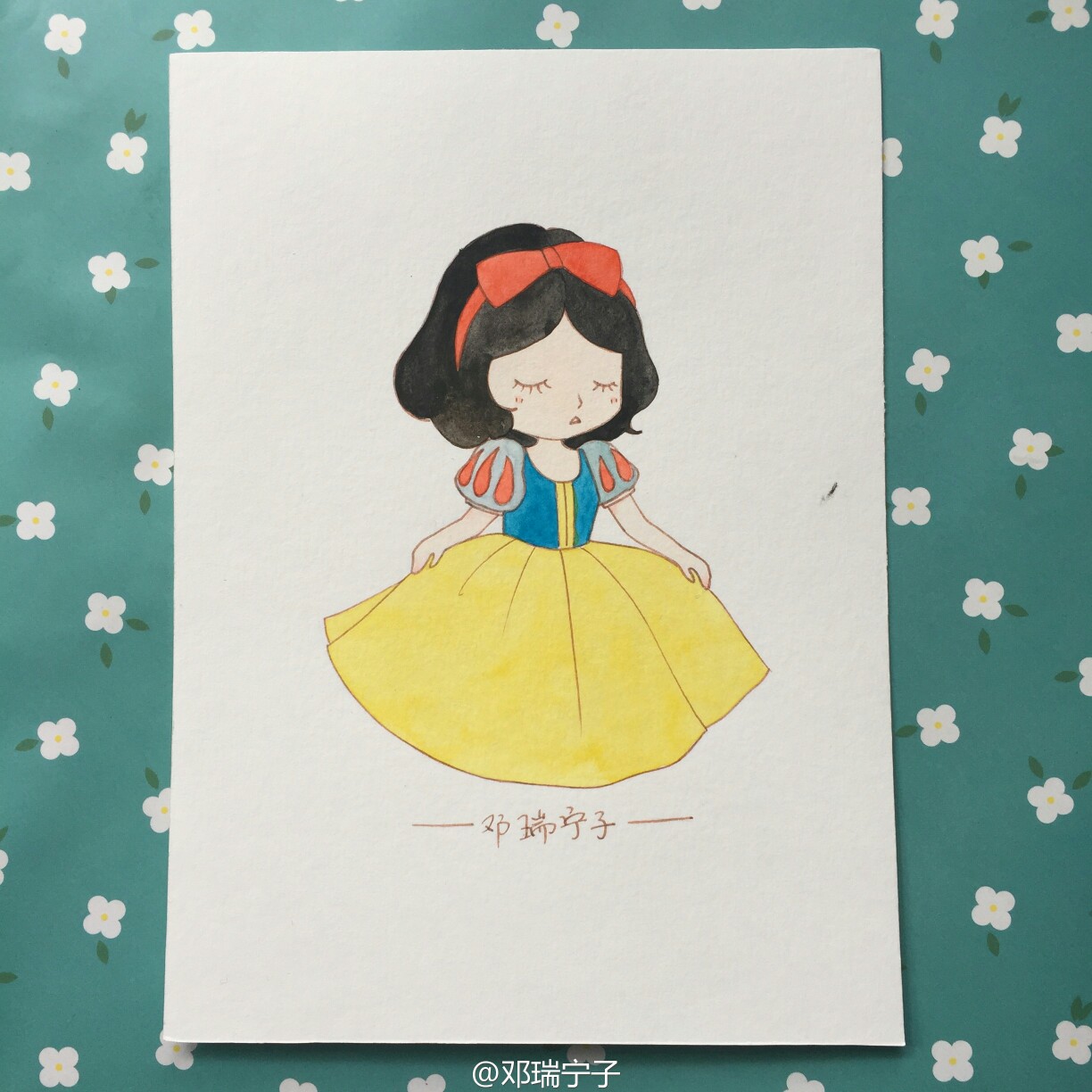 画一个白雪公主|插画|儿童插画|尹乐多roodo - 原创作品 - 站酷 (ZCOOL)
