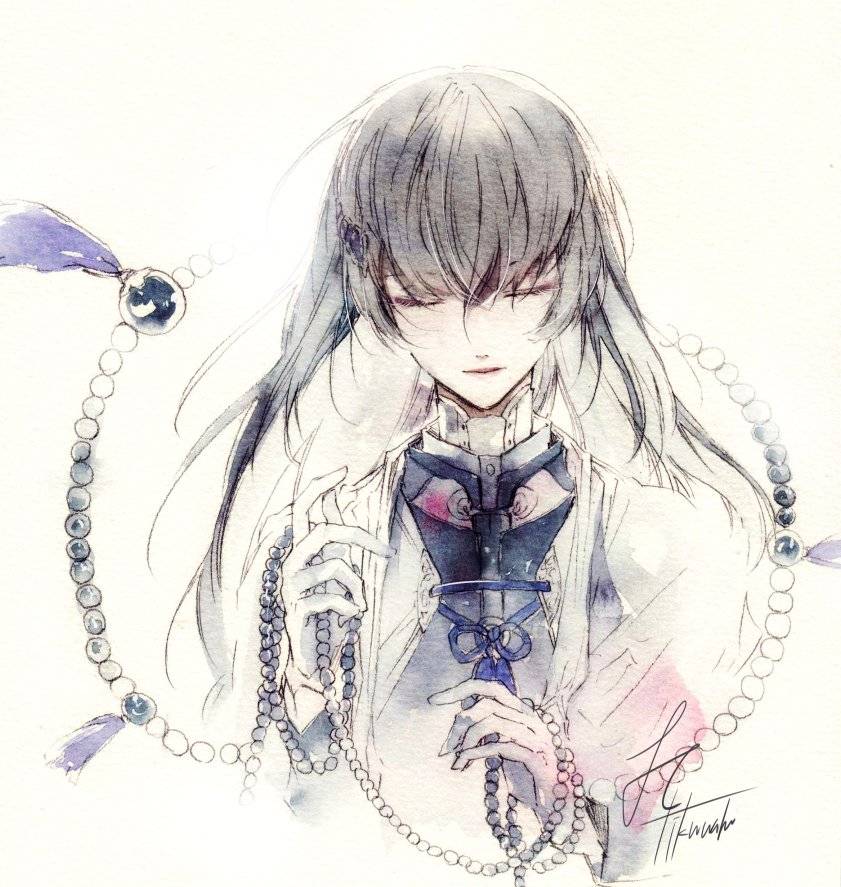 美少年 帅气 男头 插画 壁纸 背景 冷色 壁纸 二次元 高清 动漫头像