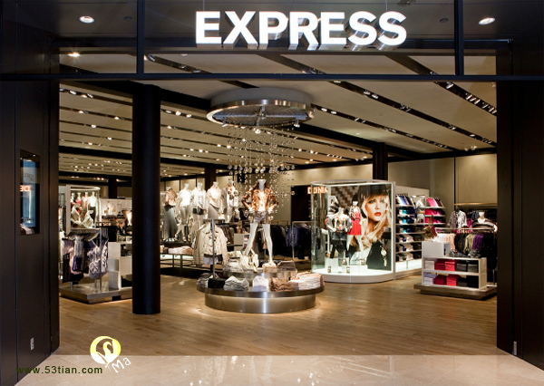 express美国时尚品牌男女服装专卖店设计