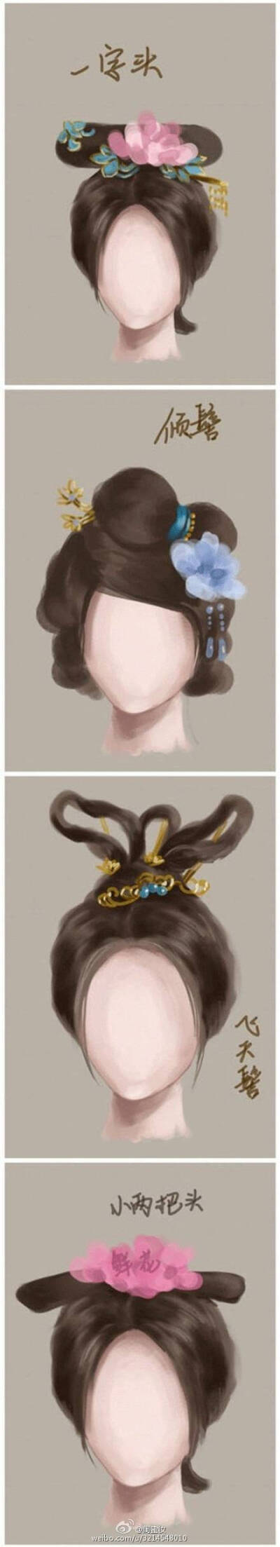 古代女子发型发式名称及参考图样