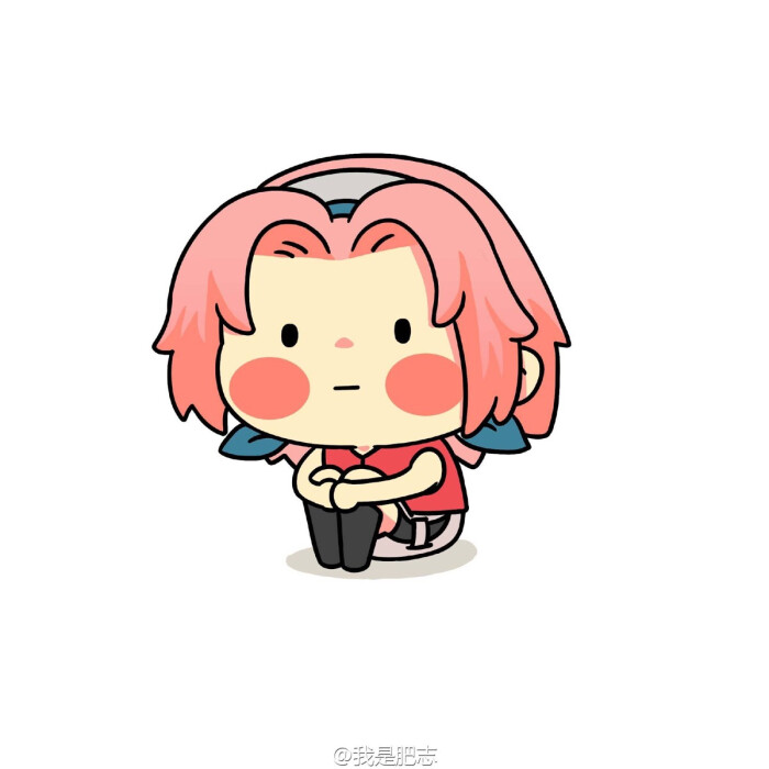 火影忍者 一群抱膝坐的火影崽子 作者见水印哦
