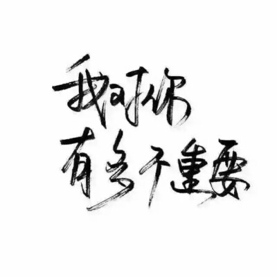 泼墨字 带字背景我对你 有多不重要. by.不辞