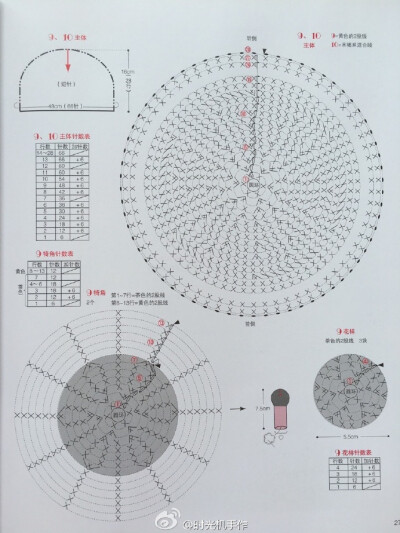 帽子钩织图解