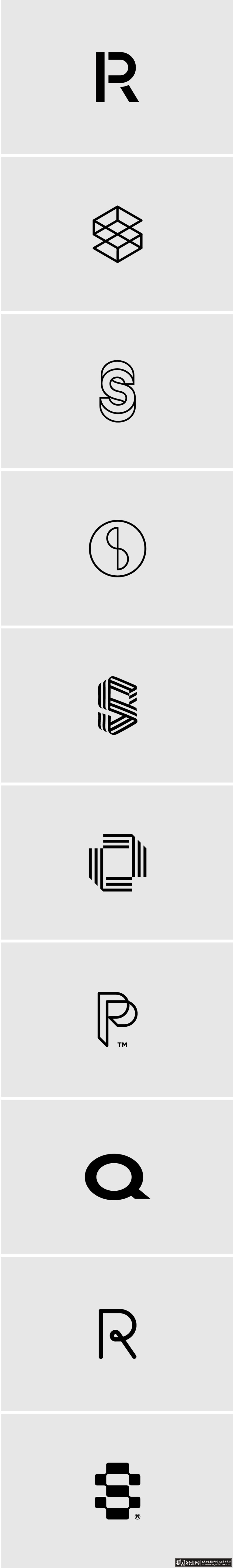 标志logo 创意英文字母设计 字母logo设计 字母变形设计 字体设计