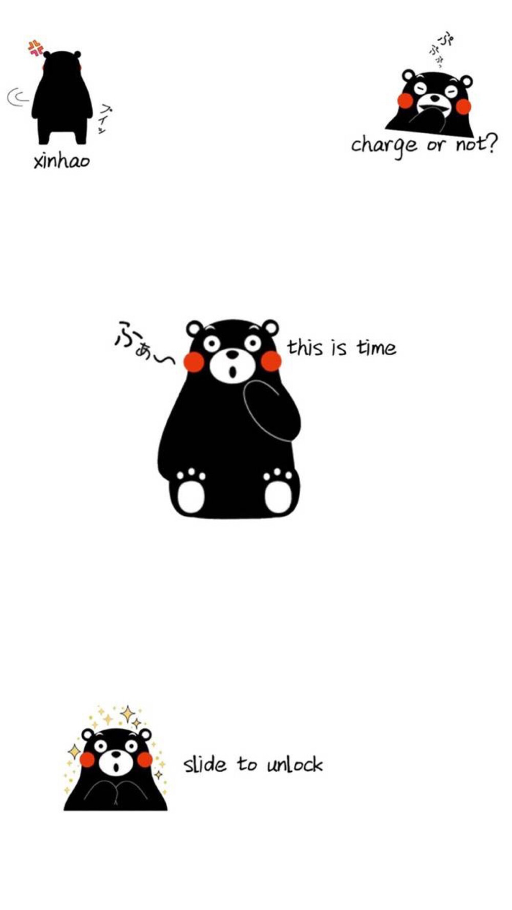 手机壁纸 熊本熊 iphone 卡通 搞笑