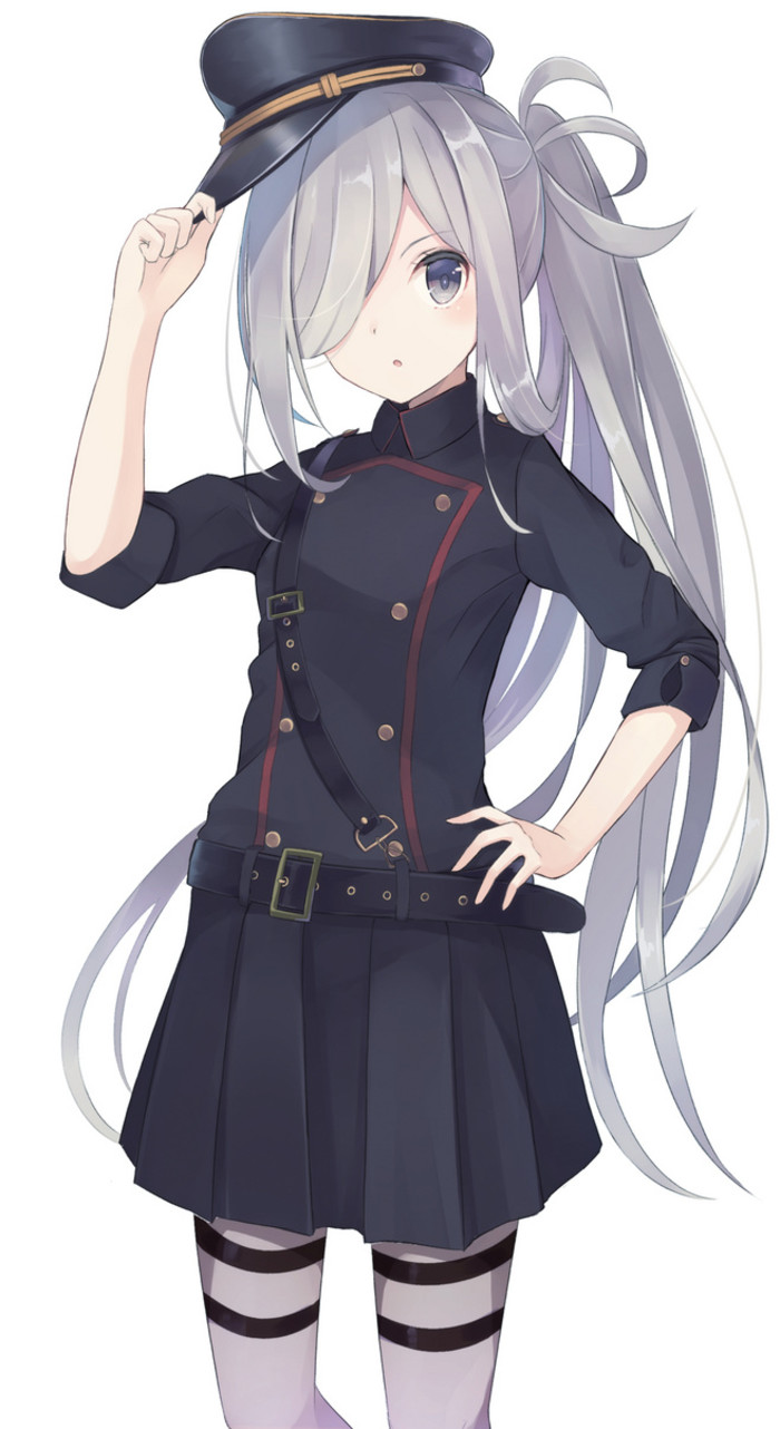 校服少女长发