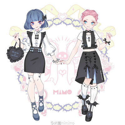 pixiv p站 二次元服装教程 动漫服装 游戏人设 女立绘 橙光游戏立绘