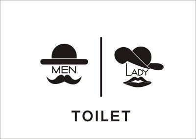 男女厕所标志设计