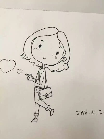 简笔画黑白画