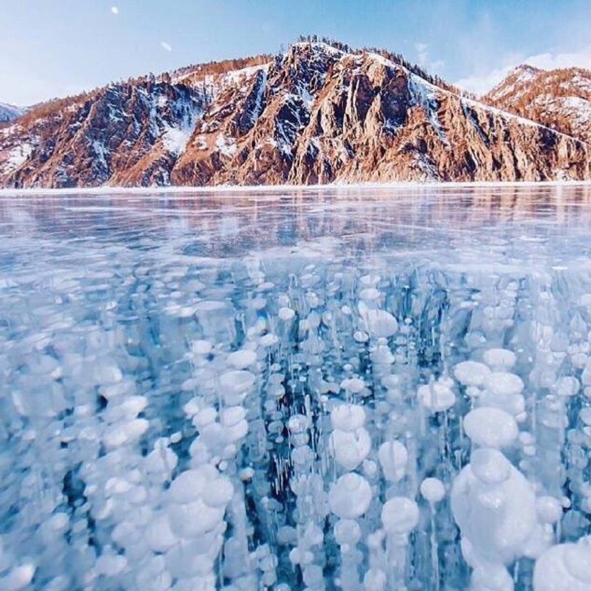 冰冻的贝加尔湖风景摄影冬天冰冻蓝色